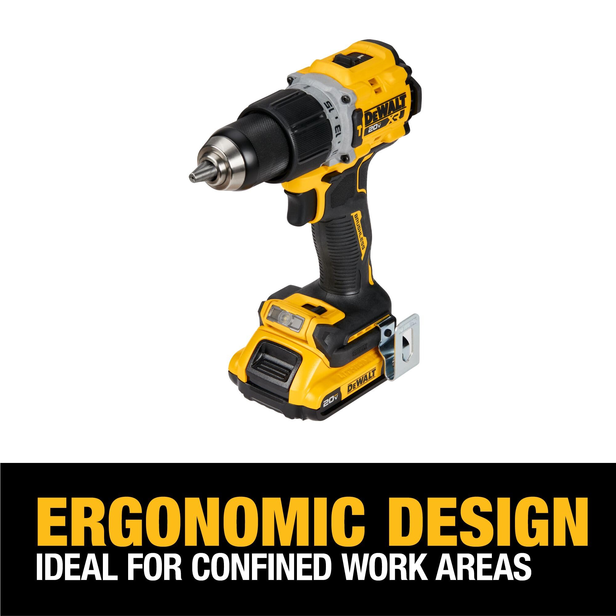 DEWALT 20V MAX* XR® Kit de furadeira/chave de martelo, sem fio, 1